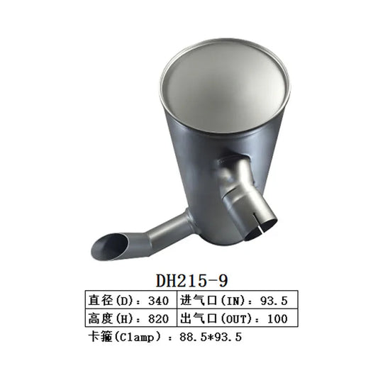 Muffler Silencer for Doosan Excavator DH215-9-BeeSpareParts