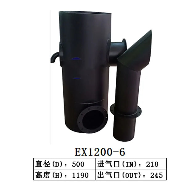 Muffler Silencer for Hitachi Excavator EX1200-6-Replacement Aftermarket Parts