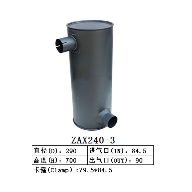Muffler Silencer for Hitachi Excavator ZAX240-3-Replacement Aftermarket Parts