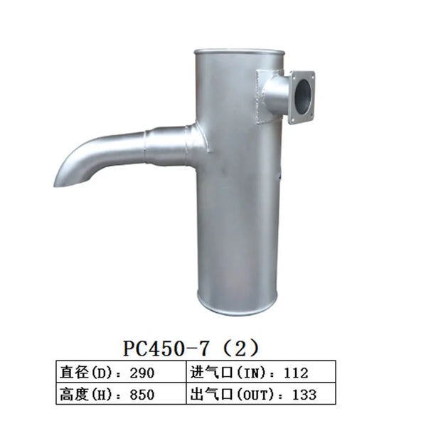 Muffler Silencer for Komatsu PC450-7-Replacement Aftermarket Parts