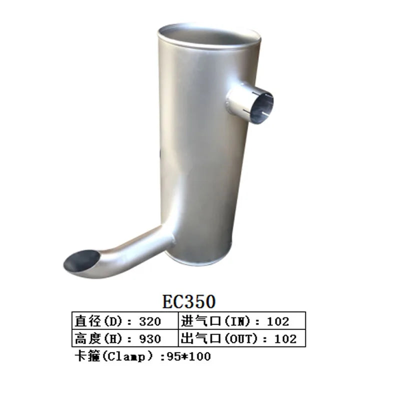 Muffler Silencer for Volvo Excavator EC350-Replacement Aftermarket Parts