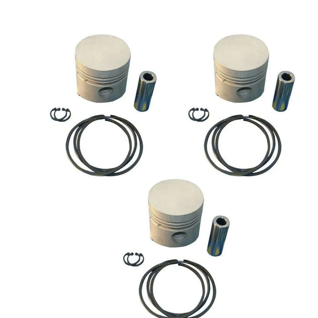 New 3 PCS Piston Set STD Piston Ring 68mm for Kubota D750 Engine-Replacement Aftermarket Parts