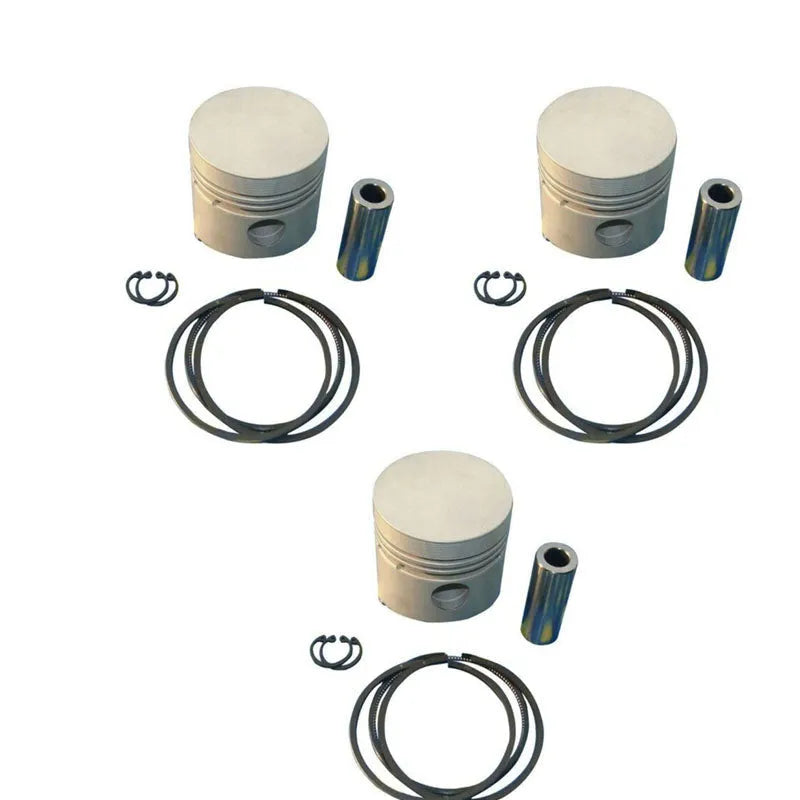 New 3 PCS Piston Set STD Piston Ring 68mm for Kubota D750 Engine-Replacement Aftermarket Parts