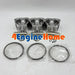 New 3 Sets STD Piston Kit With Ring 119623-22080 Fit For Yanmar 3TNE74 Engine 74MM-BeeSpareParts