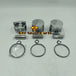 New 3 Sets STD Piston Kit With Ring 119717-22080 Fit For Yanmar 3TNV76 Engine 76MM-BeeSpareParts