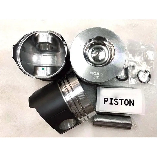 New 3 Sets STD Piston Kit With Ring 119812-22080 Fit For Yanmar 3TNC80 Engine 80MM-BeeSpareParts