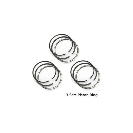 New 3 Sets STD Piston Kit With Ring 119813-22080 Fit For Yanmar 3TNE82 Engine 82MM-BeeSpareParts