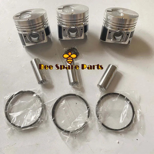 New 3 Sets STD Piston Kit With Ring 8-97176-287-0 Fit For Isuzu 3LD1 Engine 83.1MM-Replacement Aftermarket Parts