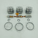 New 3 Sets STD Piston Kit With Ring 8-97176-891-0 Fit For Isuzu 3KC2 Engine 74MM-Replacement Aftermarket Parts