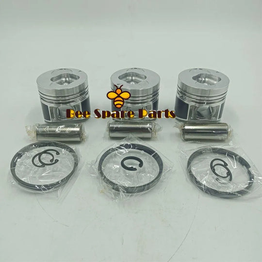 New 3 Sets STD Piston Kit With Ring 8-97176-891-0 Fit For Isuzu 3KC2 Engine 74MM-Replacement Aftermarket Parts