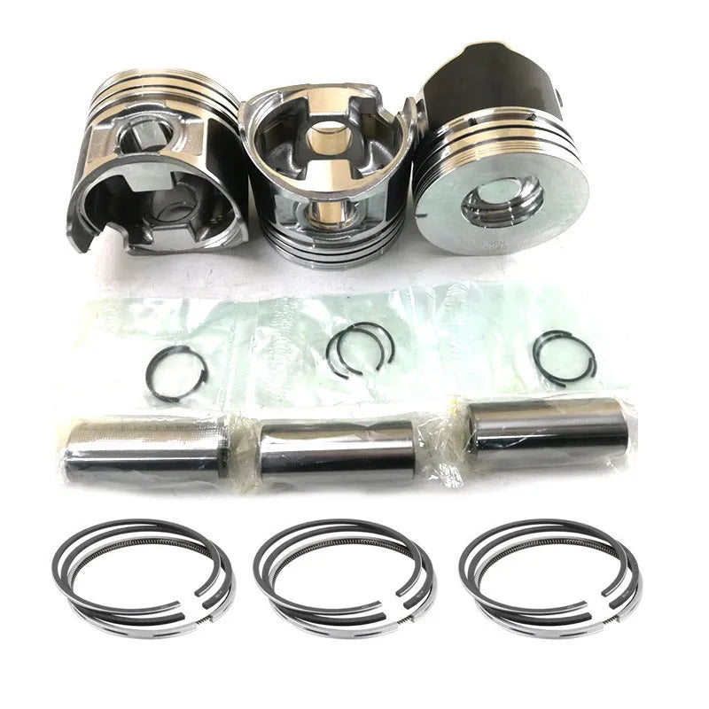 New 3 Sets STD Piston Kit With Ring Fit For Mitsubishi K3E Engine 76MM-BeeSpareParts