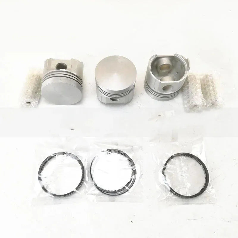 New 3pcs STD Piston & Piston Ring For Kubota D1402 V1902 85MM Engine-Replacement Aftermarket Parts