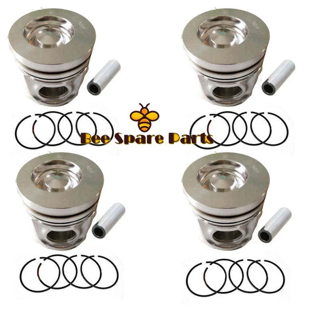 New 4 Sets STD Piston Kit With Ring 04255214 04501352 Fit For Volvo D5D Engine 108MM-Replacement Aftermarket Parts