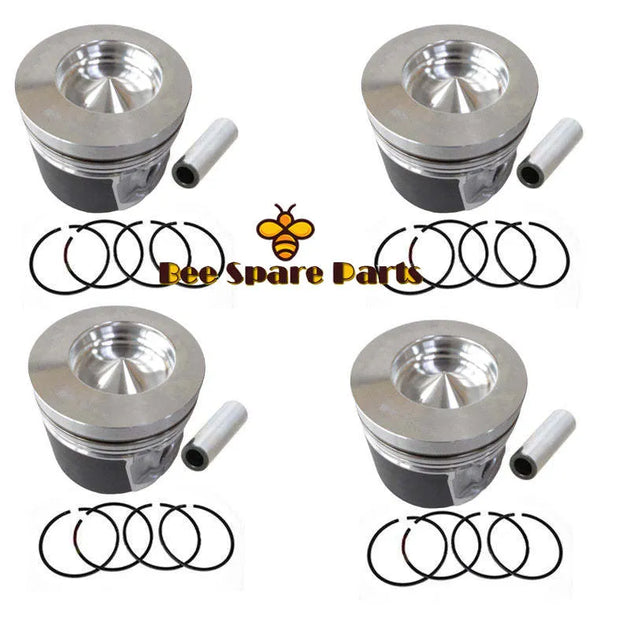 New 4 Sets STD Piston Kit With Ring 04258455 04501366 Fit For Volvo D4D Engine 101MM-Replacement Aftermarket Parts
