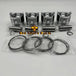 New 4 Sets STD Piston Kit With Ring 115017581 21401831 Fit For Perkins 404C 404D Engine 84MM-BeeSpareParts