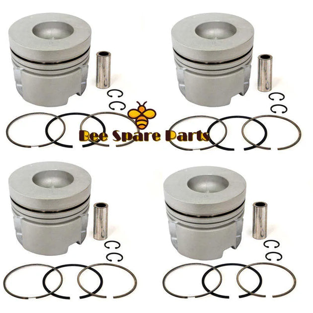 New 4 Sets STD Piston Kit With Ring 12010-0T302 Fit For Nissan FD46 Engine 108MM-Piston Kit-BeeSpareParts