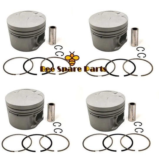 New 4 Sets STD Piston Kit With Ring 12010-2S605 Fit For Nissan QD32 Engine 99.2MM-Piston Kit-BeeSpareParts
