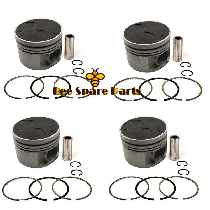 New 4 Sets STD Piston Kit With Ring 12010-2S615 Fit For Nissan QD32 Engine 99.2MM-Piston Kit-BeeSpareParts
