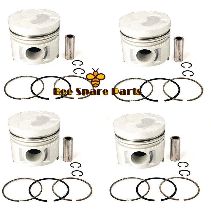 New 4 Sets STD Piston Kit With Ring 12010-44G01 Fit For Nissan TD25 Engine 92.9MM-Piston Kit-BeeSpareParts