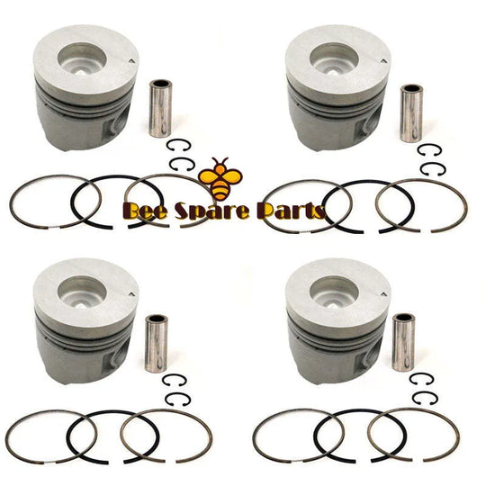 New 4 Sets STD Piston Kit With Ring 12010-54T00 Fit For Nissan BD30 Engine 96MM-Piston Kit-BeeSpareParts