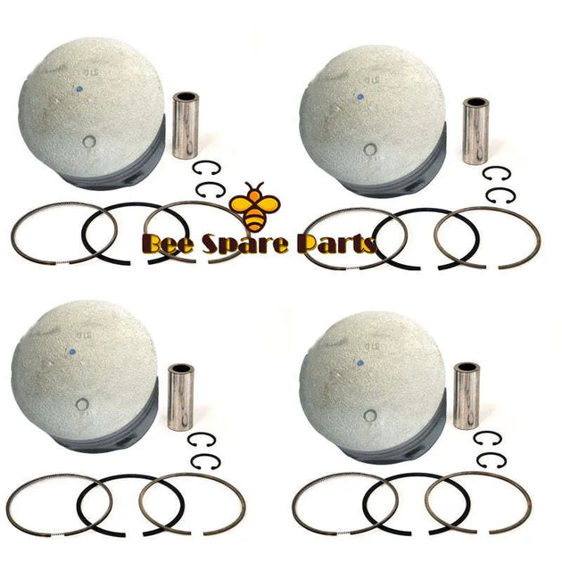 New 4 Sets STD Piston Kit With Ring 12010-FU320 Fit For Nissan K15 Engine 75.5MM-Piston Kit-BeeSpareParts