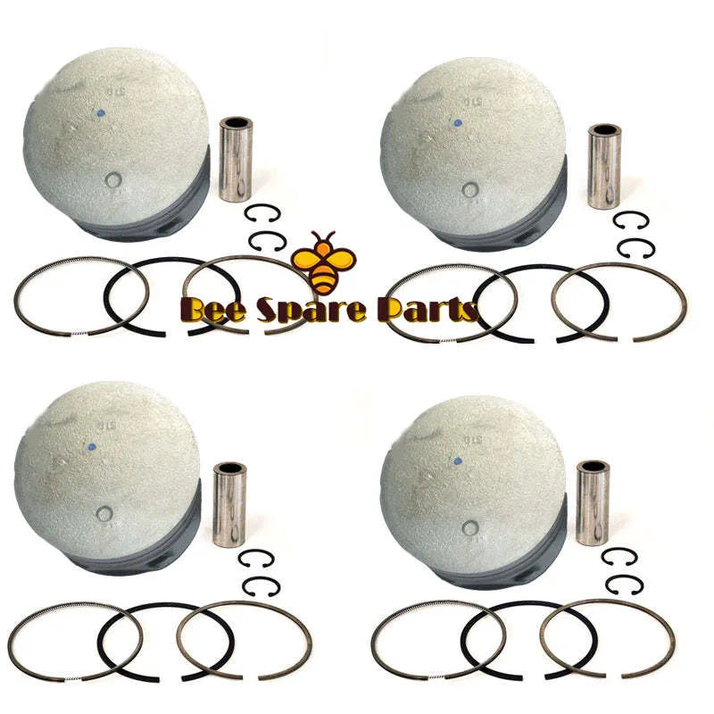 New 4 Sets STD Piston Kit With Ring 12010-FU320 Fit For Nissan K15 Engine 75.5MM-Piston Kit-BeeSpareParts
