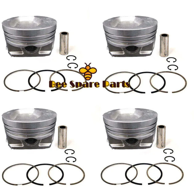 New 4 Sets STD Piston Kit With Ring 12010-FU420 Fit For Nissan K21 Engine 89MM-Piston Kit-BeeSpareParts