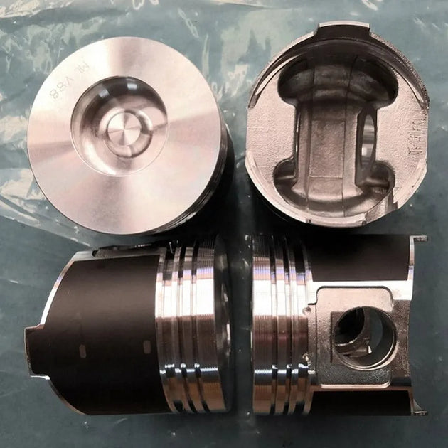 New 4 Sets STD Piston Kit With Ring 129908-22080 Fit For Yanmar 4TNV98 Engine 98MM-BeeSpareParts