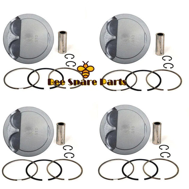 New 4 Sets STD Piston Kit With Ring 13101-11131 Fit For Toyota 5EFEA Engine 74MM-Piston Kit-BeeSpareParts