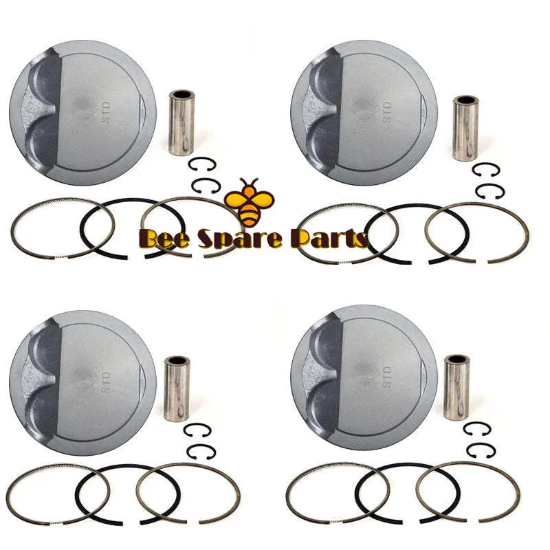 New 4 Sets STD Piston Kit With Ring 13101-11131 Fit For Toyota 5EFEA Engine 74MM-Piston Kit-BeeSpareParts