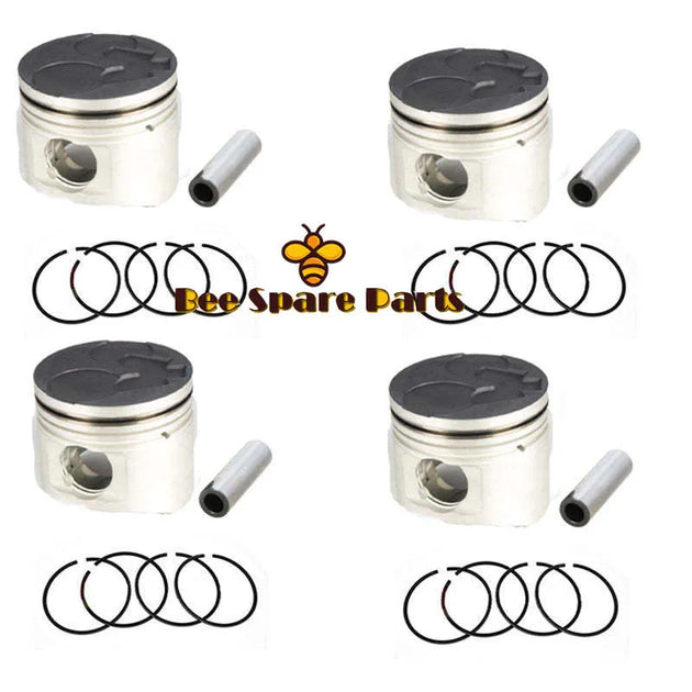 New 4 Sets STD Piston Kit With Ring 13101-67050 Fit For Nissan 1KZ Engine 96MM-商业/工业-BeeSpareParts