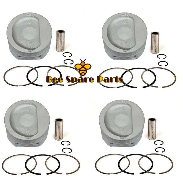 New 4 Sets STD Piston Kit With Ring 13101-73010 Fit For Toyota 3Y Engine 86MM-Piston Kit-BeeSpareParts