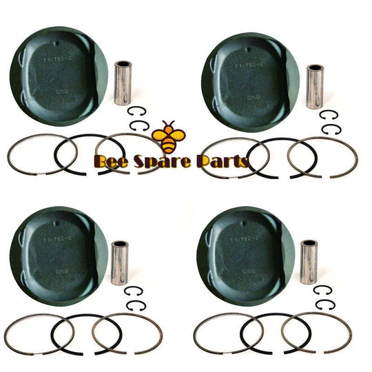 New 4 Sets STD Piston Kit With Ring 13211-28030 Fit For Toyota 2AZFE Engine 88.5MM-Piston Kit-BeeSpareParts