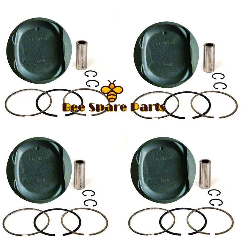 New 4 Sets STD Piston Kit With Ring 13211-28030 Fit For Toyota 2AZFE Engine 88.5MM-Piston Kit-BeeSpareParts