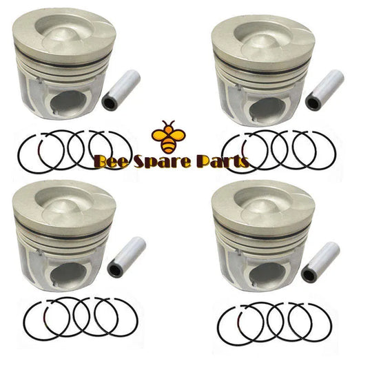 New 4 Sets STD Piston Kit With Ring 23410-4A900 Fit For Hyundai D4CB Engine 91MM-Replacement Aftermarket Parts