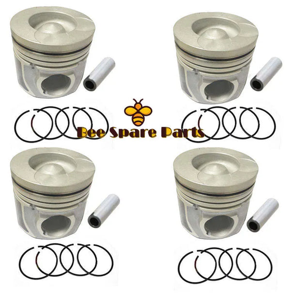 New 4 Sets STD Piston Kit With Ring 23410-4A900 Fit For Hyundai D4CB Engine 91MM-Replacement Aftermarket Parts