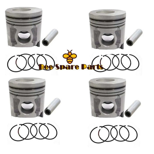 New 4 Sets STD Piston Kit With Ring 23411-45000 Fit For Hyundai D4DA Engine 104MM-Replacement Aftermarket Parts