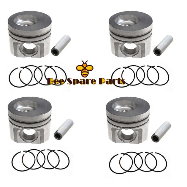 New 4 Sets STD Piston Kit With Ring 2W4831 Fit For Caterpillar 3204 3208 Engine 114.3MM-Replacement Aftermarket Parts