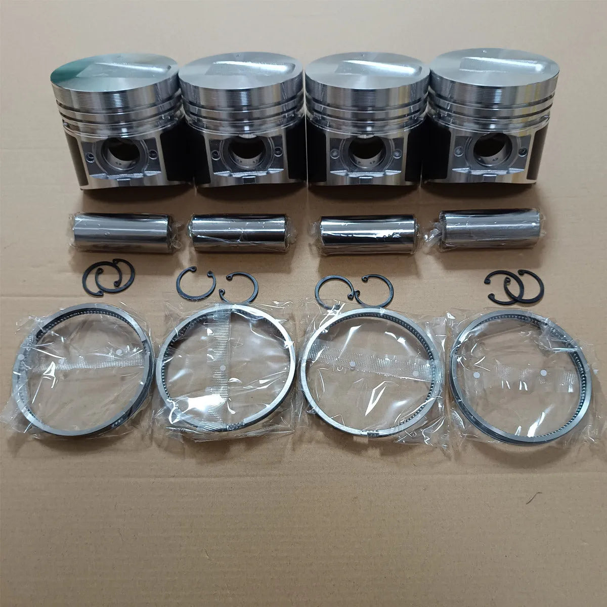 New 4 Sets STD Piston Kit With Ring 30H17-02110 Fit For Mitsubishi K4N Engine 90MM-BeeSpareParts