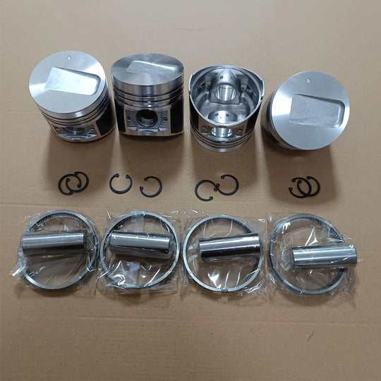 New 4 Sets STD Piston Kit With Ring 30H17-02110 Fit For Mitsubishi K4N Engine 90MM-BeeSpareParts