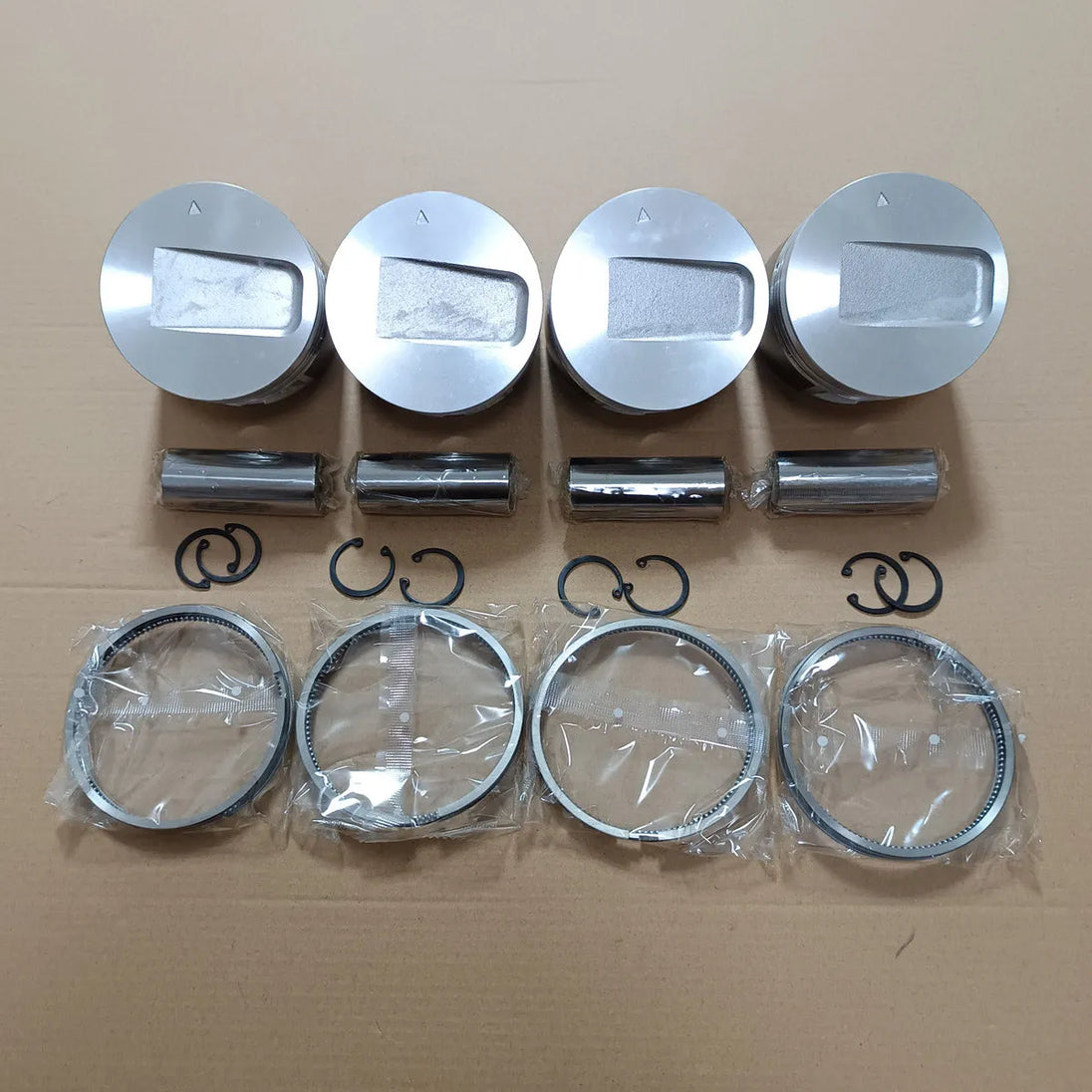 New 4 Sets STD Piston Kit With Ring 30H17-02110 Fit For Mitsubishi K4N Engine 90MM-BeeSpareParts