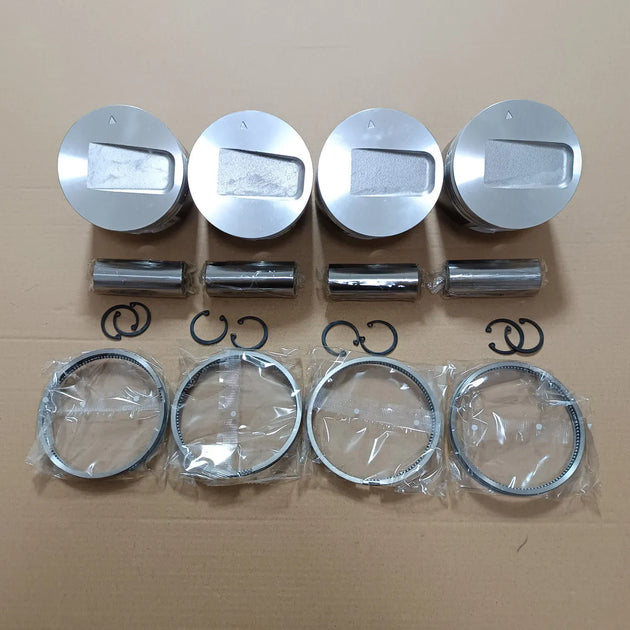 New 4 Sets STD Piston Kit With Ring 30H17-02110 Fit For Mitsubishi K4N Engine 90MM-BeeSpareParts