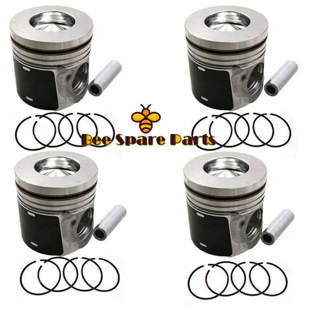 New 4 Sets STD Piston Kit With Ring 310-9905 Fit For Caterpillar C4.4 Engine 105MM-Replacement Aftermarket Parts