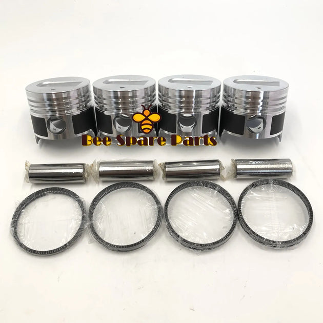 New 4 Sets STD Piston Kit With Ring 31A17-08400 Fit For Mitsubishi S4L Engine 78MM-BeeSpareParts