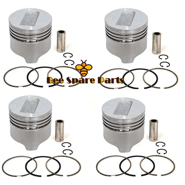 New 4 Sets STD Piston Kit With Ring 32C17-00100 Fit For Mitsubishi S4Q2 Engine 88MM-BeeSpareParts