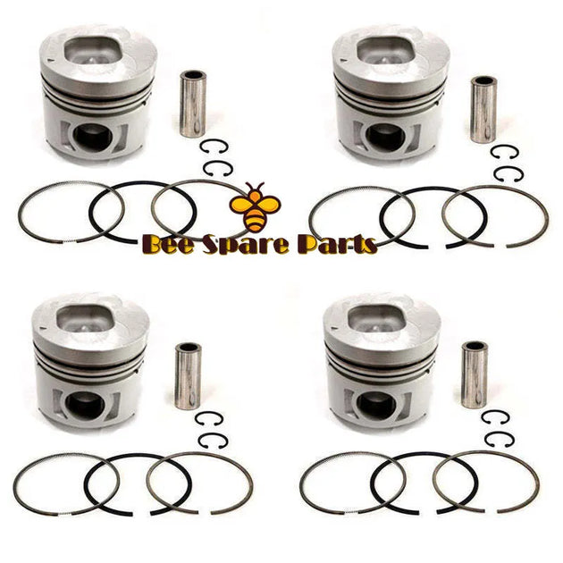 New 4 Sets STD Piston Kit With Ring 8-94169-765-0 Fit For Isuzu 4BC2 Engine 102MM-Replacement Aftermarket Parts
