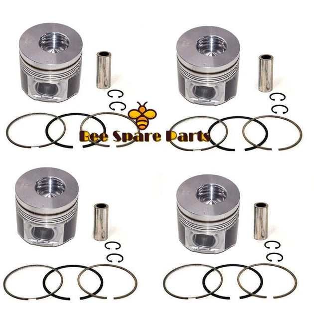 New 4 Sets STD Piston Kit With Ring 8-94391-696-0 Fit For Isuzu 4HE1TC Engine 110MM-Replacement Aftermarket Parts