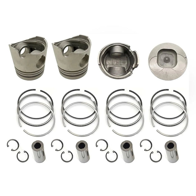 New 4 Sets STD Piston Kit With Ring 8-94433-177-1 Fit For Isuzu 4JB1 Engine 93MM-Replacement Aftermarket Parts