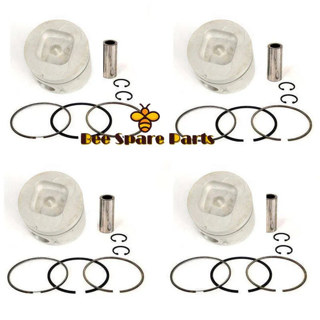 New 4 Sets STD Piston Kit With Ring 8-97176-636-0 Fit For Isuzu 4BD1 Engine 102MM-Replacement Aftermarket Parts