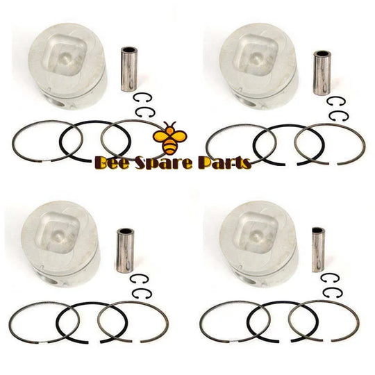 New 4 Sets STD Piston Kit With Ring 8-97176-636-0 Fit For Isuzu 4BD1 Engine 102MM-Replacement Aftermarket Parts